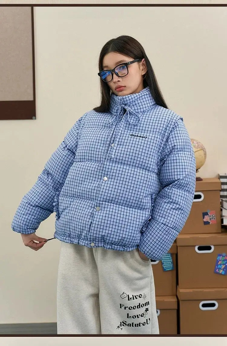 Checkered Puffer Jacket