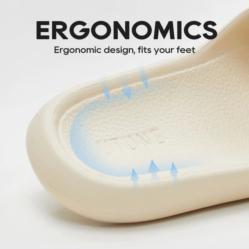 UTUNE Retro Slippers Woman EVA Light Soft Simple Home Indoor Slides Silent Anti-slip Specially Designed Comfortable Shoes