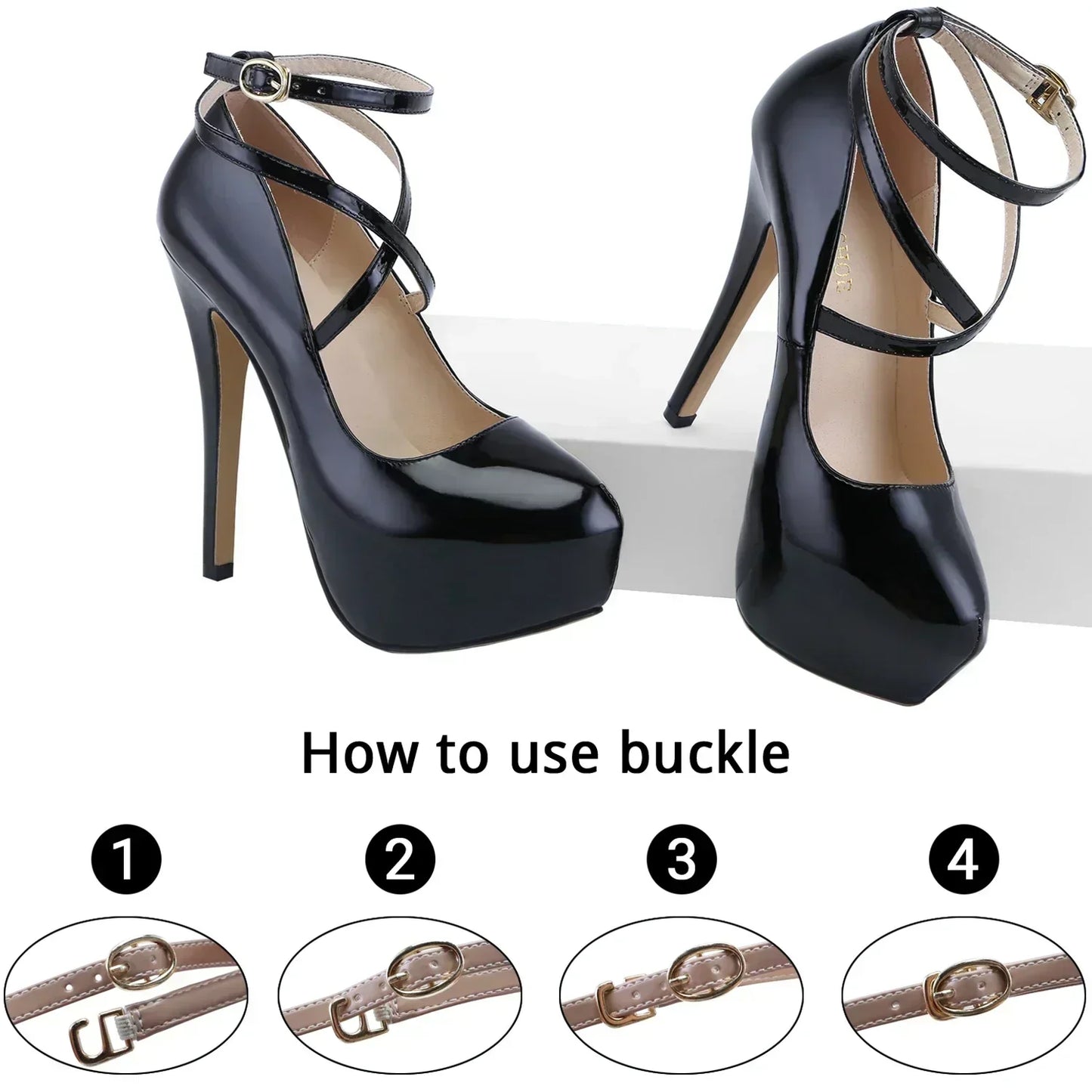 Women Platform Stilettos Sexy Pumps Shallow Round Toe Slingback Super High Heels Elegant Party Wedding Banquet Shoes