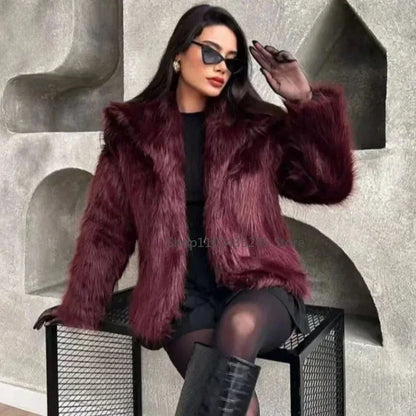 Fashion Week Faux Fur Coat