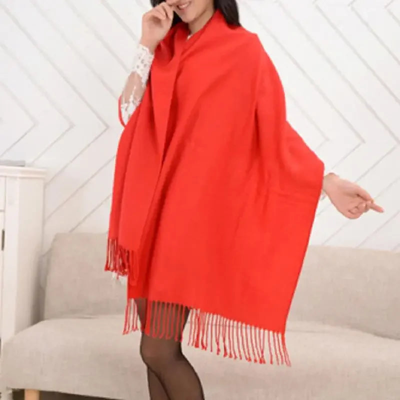 Plaid Winter Scarf Shawl