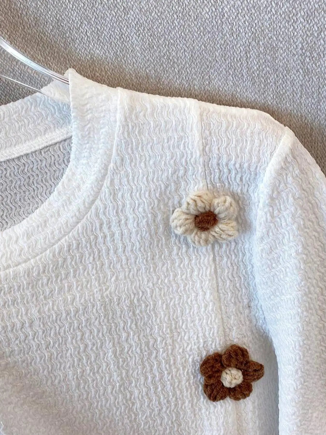 【Plus Size】 Floral Decor Tee, Casual Crew Neck T-shirt for Daily Wear, Women Plus Clothing for All Seasons, Top