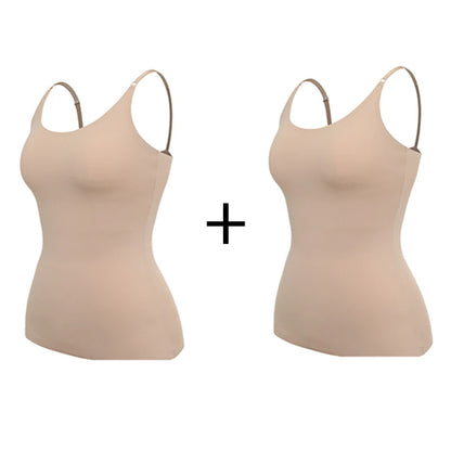 Seamless Shapewear Tank Tops Camisole Women Tummy Control Smooth Compression Vest Nude Black Women Clothing