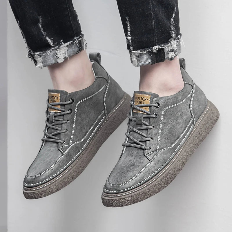 White Sneakers with Thick Soles Men Outdoors Shoes Height Increasing Shoes 6/8 Cm Men Formal Shoes Men's Shoes Luxury Oxfords