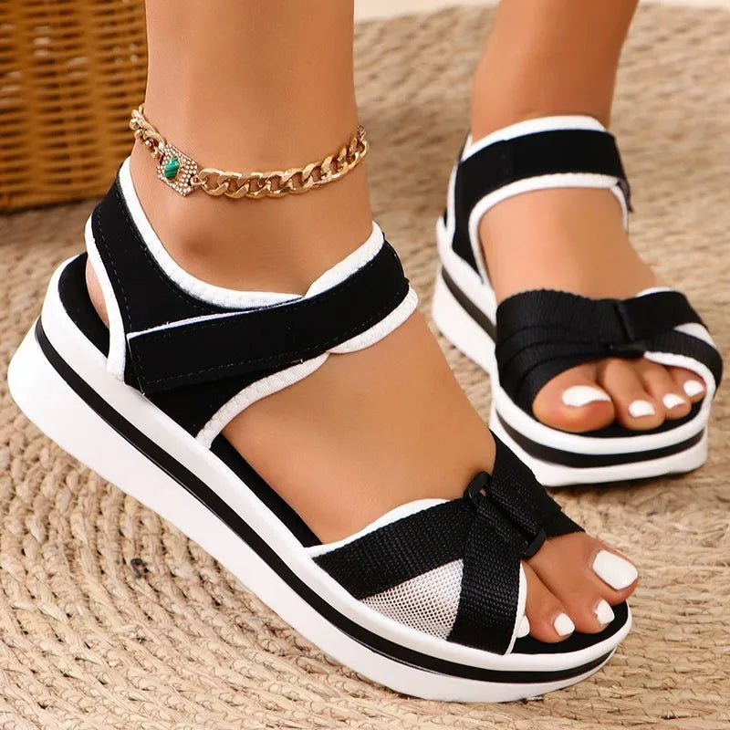 Heels Women's Sandals 2026 Wedge Heel Shoes For Woman Sandals Platform Shoes Summer Women Sandals Heeled Elegant Sandalias Mujer