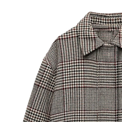 Old English Checkered Plaid Bomber Jacket