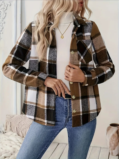 Plaid Button-Up Shacket