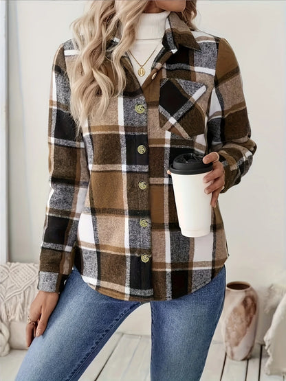 Plaid Button-Up Shacket