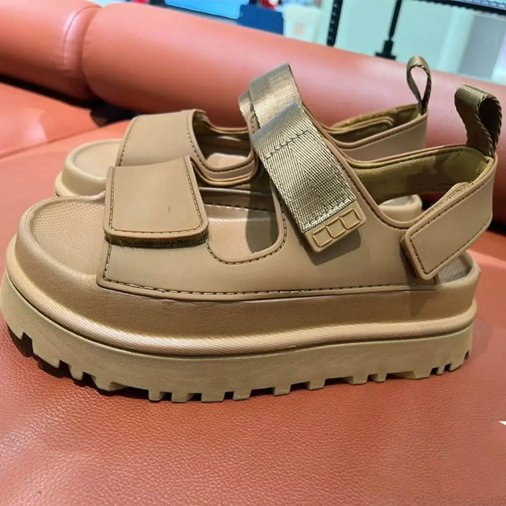 2025 Female Flat Sandals Women Ankle Boots Ladies Thick Platform High Heel Shoes Ladies Luxury Designer Slippers Women Boots