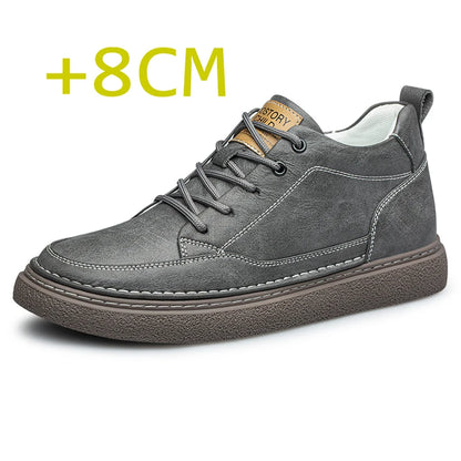 White Sneakers with Thick Soles Men Outdoors Shoes Height Increasing Shoes 6/8 Cm Men Formal Shoes Men's Shoes Luxury Oxfords