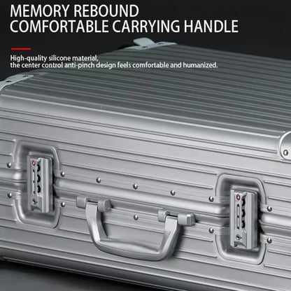100% Aluminum-magnesium Alloy Travel Suitcase High Quality Rolling Luggage 20/24/26/29'' Trolley Luggage Carry-On Cabin Suitcase