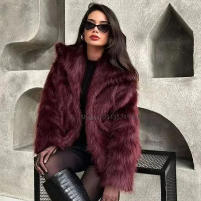 Fashion Week Faux Fur Coat