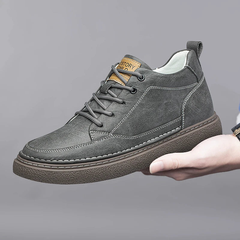 White Sneakers with Thick Soles Men Outdoors Shoes Height Increasing Shoes 6/8 Cm Men Formal Shoes Men's Shoes Luxury Oxfords