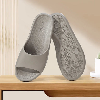 UTUNE Retro Slippers Woman EVA Light Soft Simple Home Indoor Slides Silent Anti-slip Specially Designed Comfortable Shoes