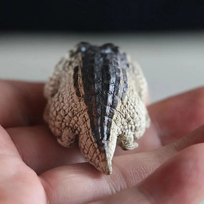 Cute Chubby Crocodile Figurine Realistic Little Crocodiles Ornament Resin Tea Pet Model Home Decor Funny Feng Shui Gifts