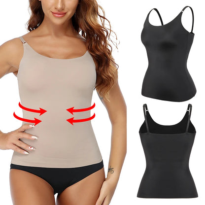 Seamless Shapewear Tank Tops Camisole Women Tummy Control Smooth Compression Vest Nude Black Women Clothing