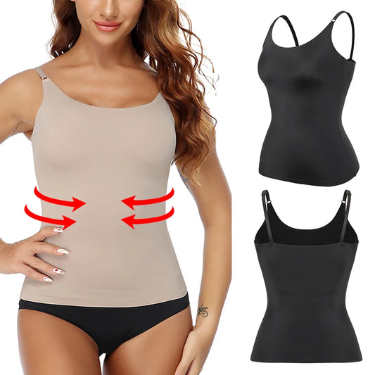 Seamless Shapewear Tank Tops Camisole Women Tummy Control Smooth Compression Vest Nude Black Women Clothing