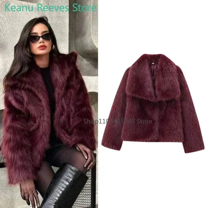 Fashion Week Faux Fur Coat