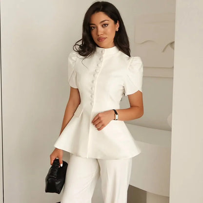 Slim Lace Up Asymmetrical Blazer Women Chic V-neck Single Breasted Full Sleeve Jacket Female 2026 Spring Summer Lady Coat