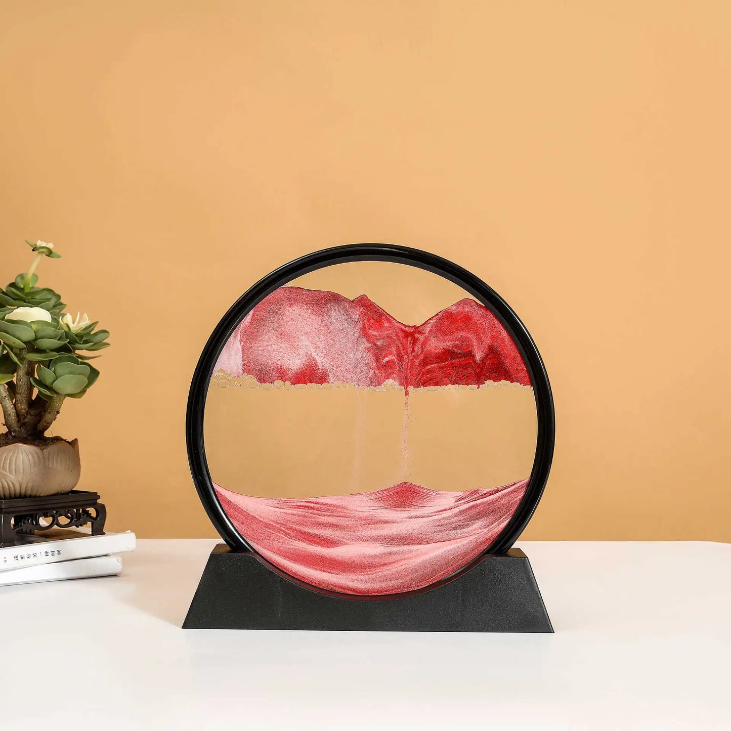 Sandscape Moving Sand Art Frame Quicksand 3D Dynamic Liquid Hourglass Kinetic Sand Painting Flowing Sand Office Home Decor Gifts