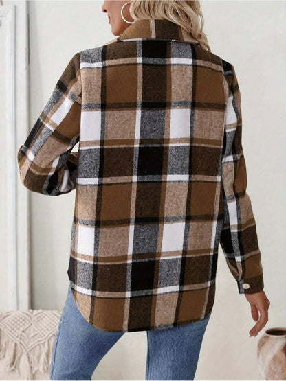 Plaid Button-Up Shacket