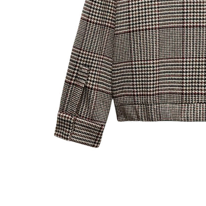 Old English Checkered Plaid Bomber Jacket