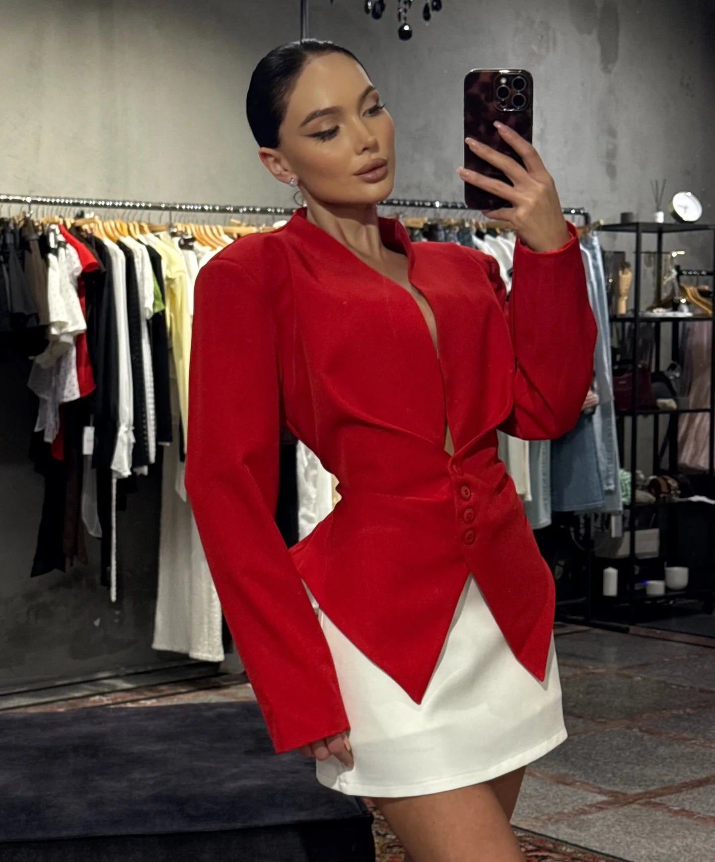 Slim Lace Up Asymmetrical Blazer Women Chic V-neck Single Breasted Full Sleeve Jacket Female 2026 Spring Summer Lady Coat