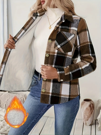 Plaid Button-Up Shacket
