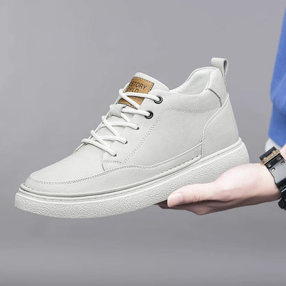 White Sneakers with Thick Soles Men Outdoors Shoes Height Increasing Shoes 6/8 Cm Men Formal Shoes Men's Shoes Luxury Oxfords