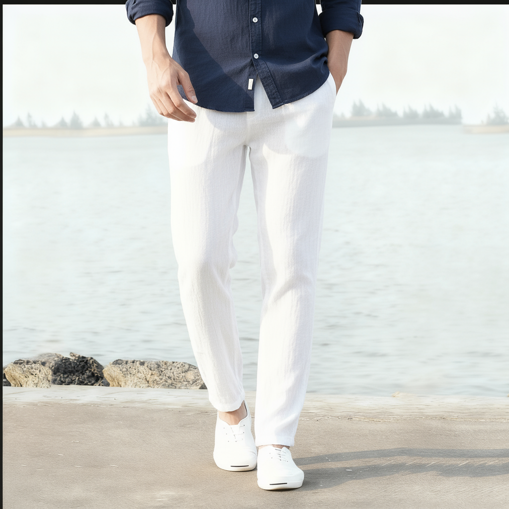 Light Linen Drawstring Pants