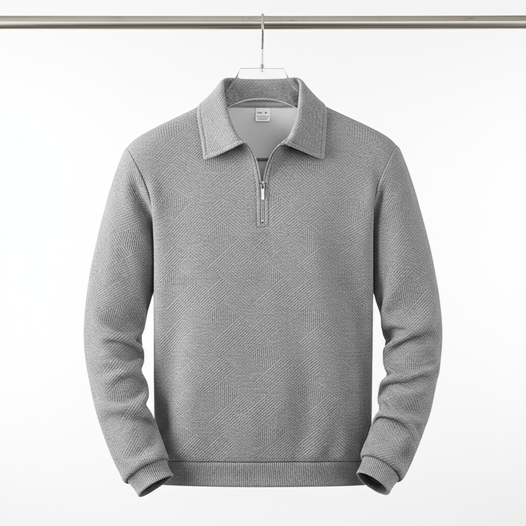 Textured Quarter-Zip Sweater