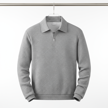 Textured Quarter-Zip Sweater