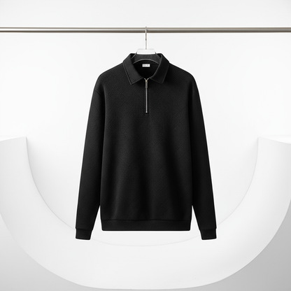 Textured Quarter-Zip Sweater