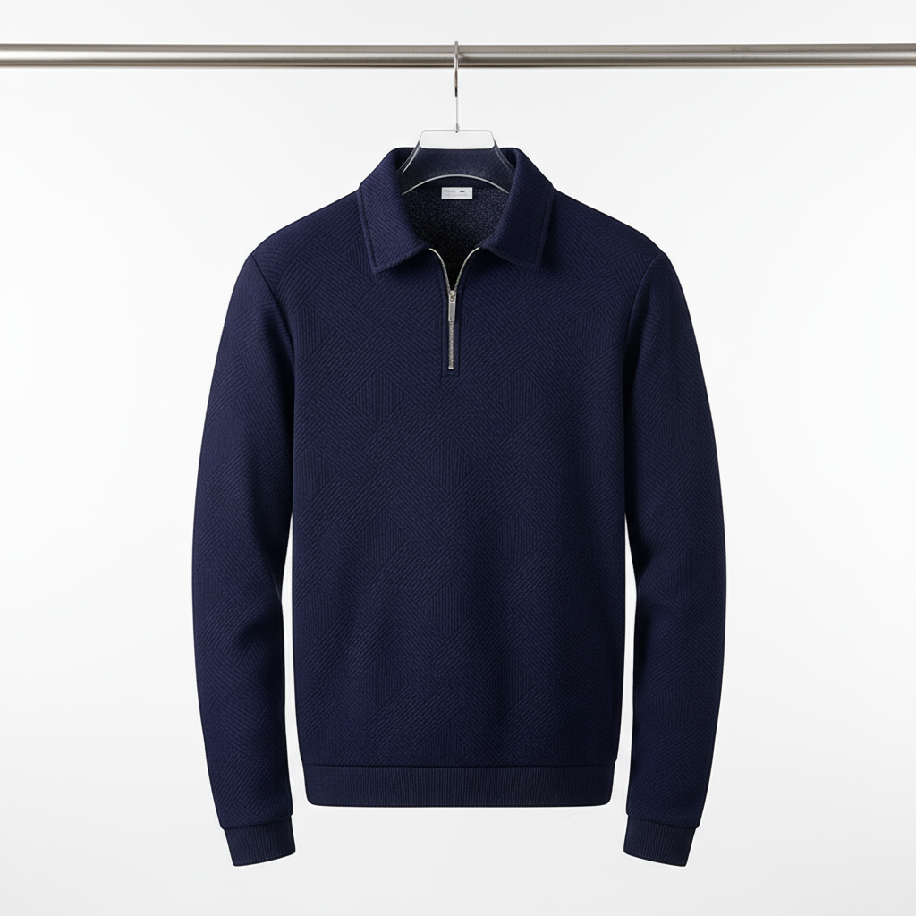 Textured Quarter-Zip Sweater