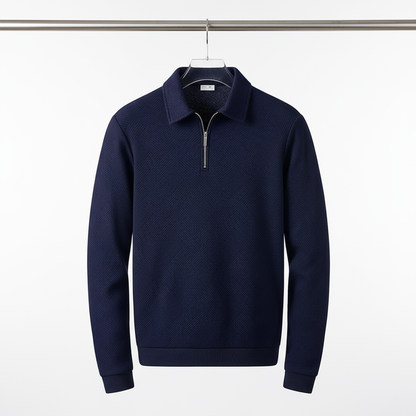 Textured Quarter-Zip Sweater