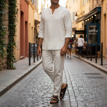 Linen-Cotton Casual Shirt