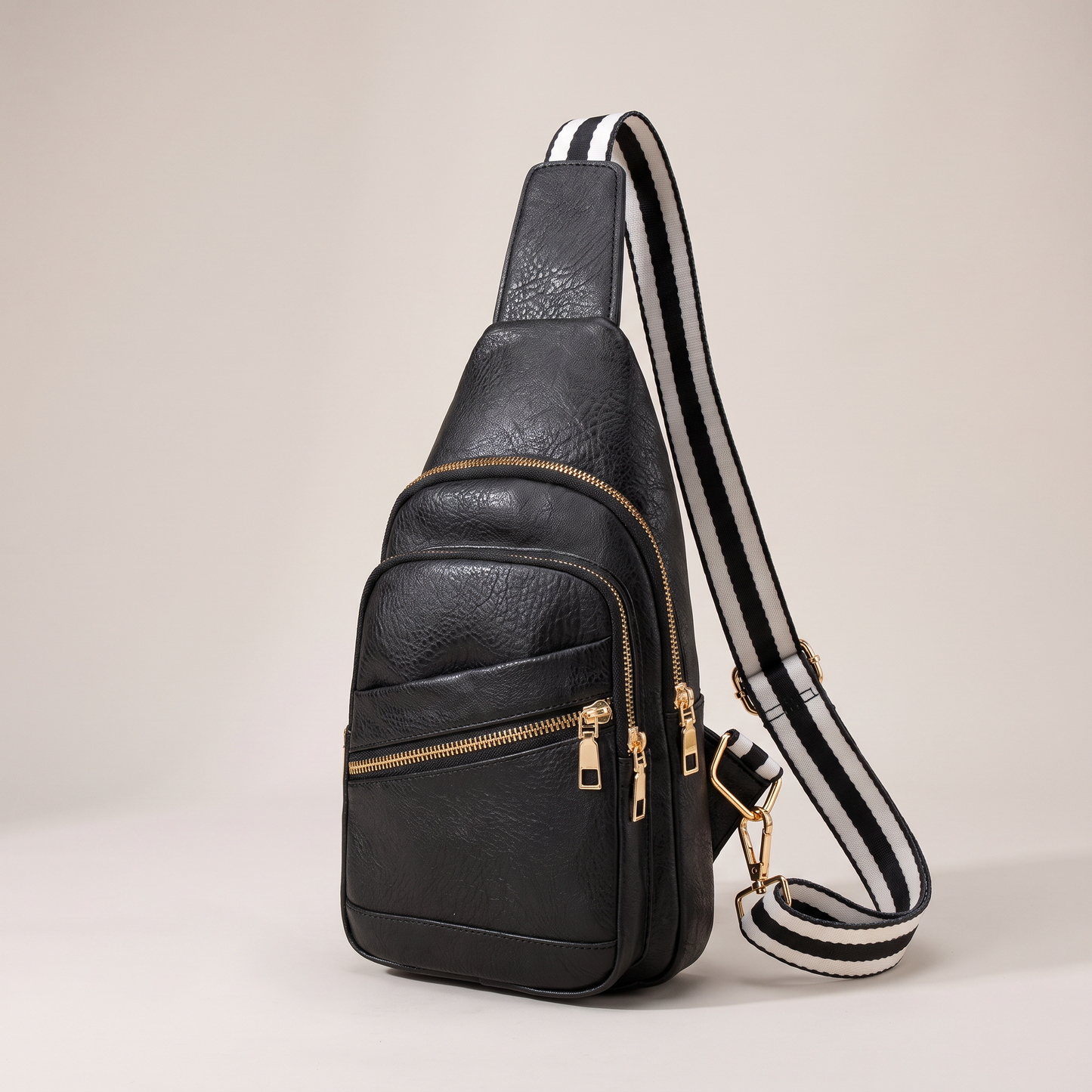 The Amalfi Sling Bag - Black - studio