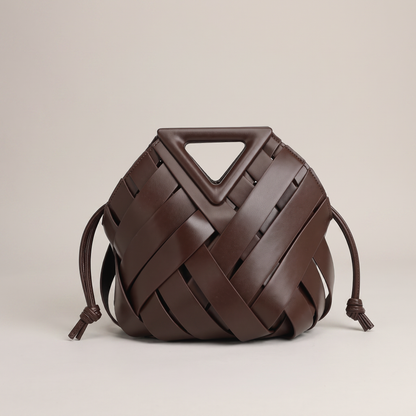 The Portofino Woven Tote in Coffee
