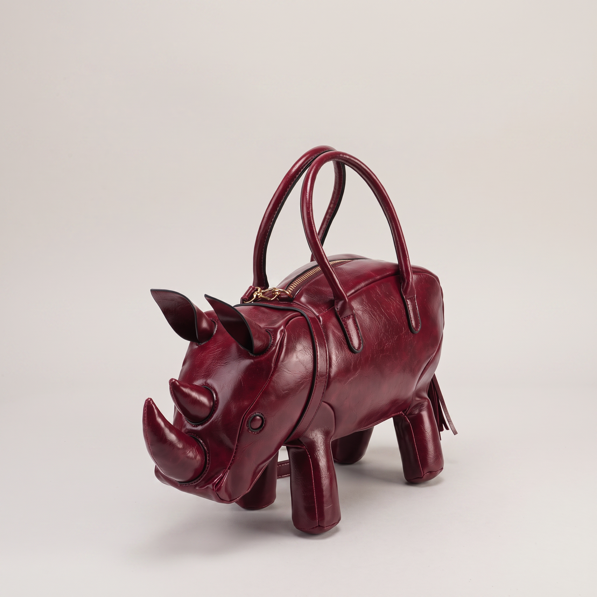 The Savannah Rhino Bag - Red - studio