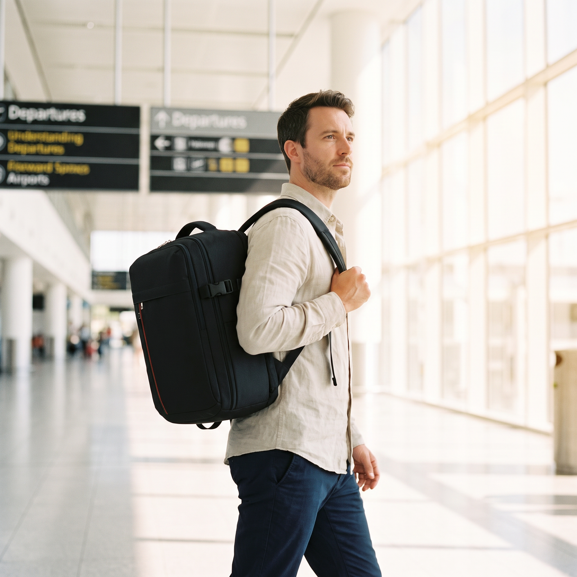 The Heathrow Cabin Backpack - Black - traveller