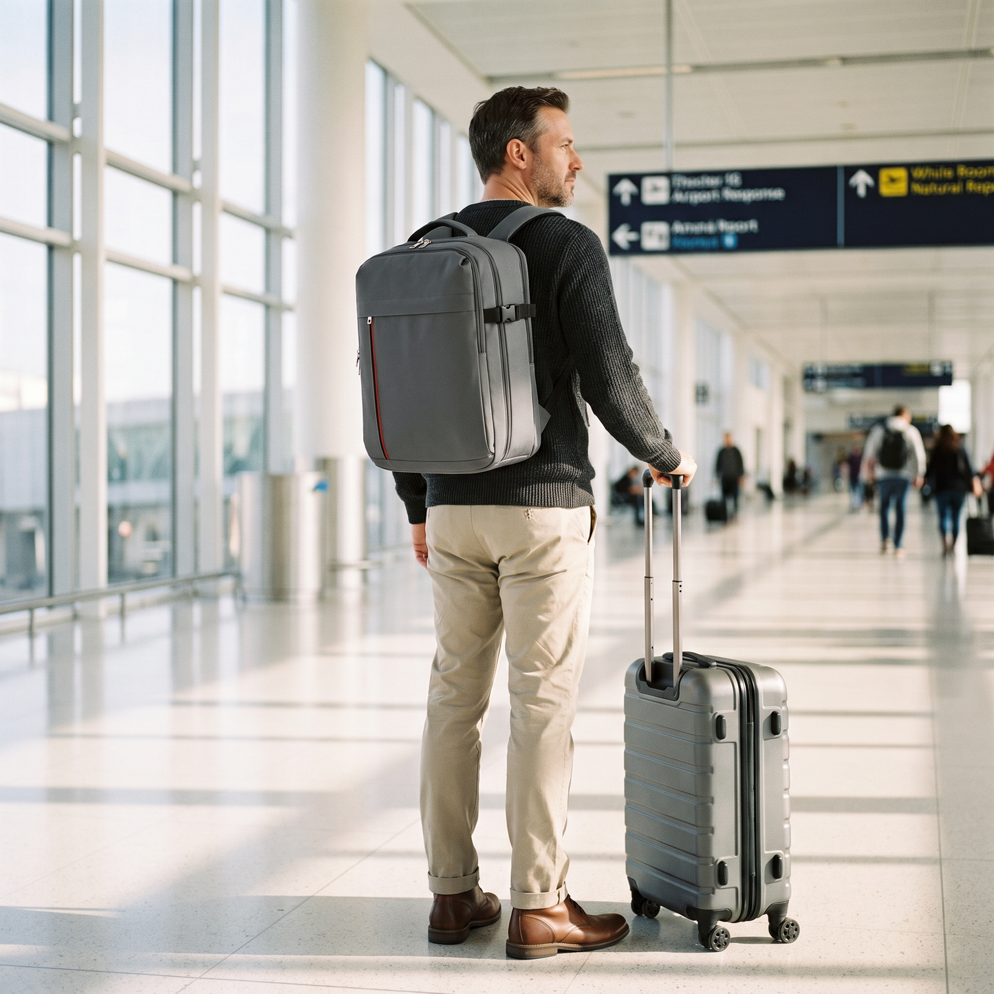 The Heathrow Cabin Backpack - Grey - traveller