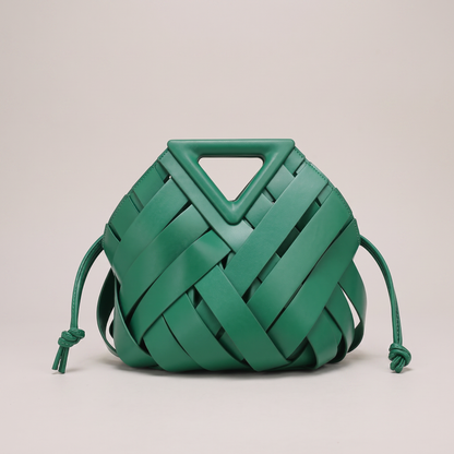 The Portofino Woven Tote in Green