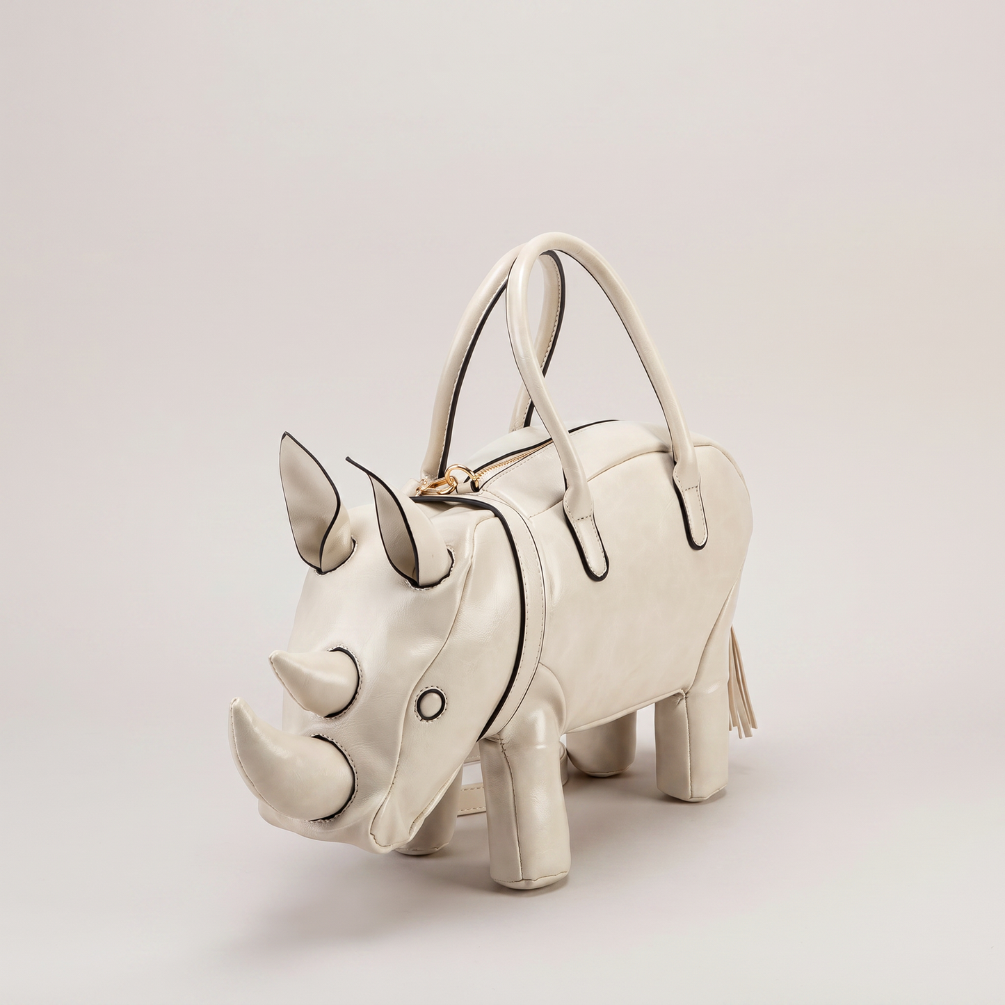 The Savannah Rhino Bag - Beige - studio