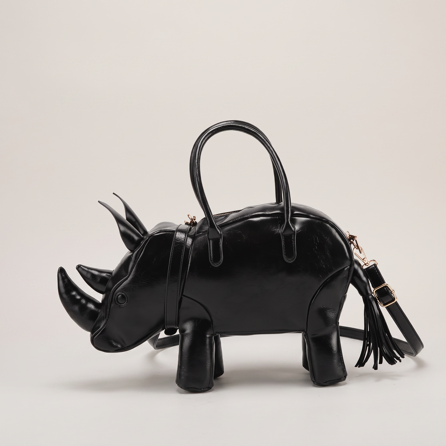 The Savannah Rhino Bag - Black - studio